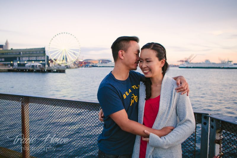 Seattle Waterfront engagement session